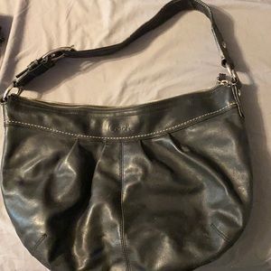 All leather coach shoulder bag!